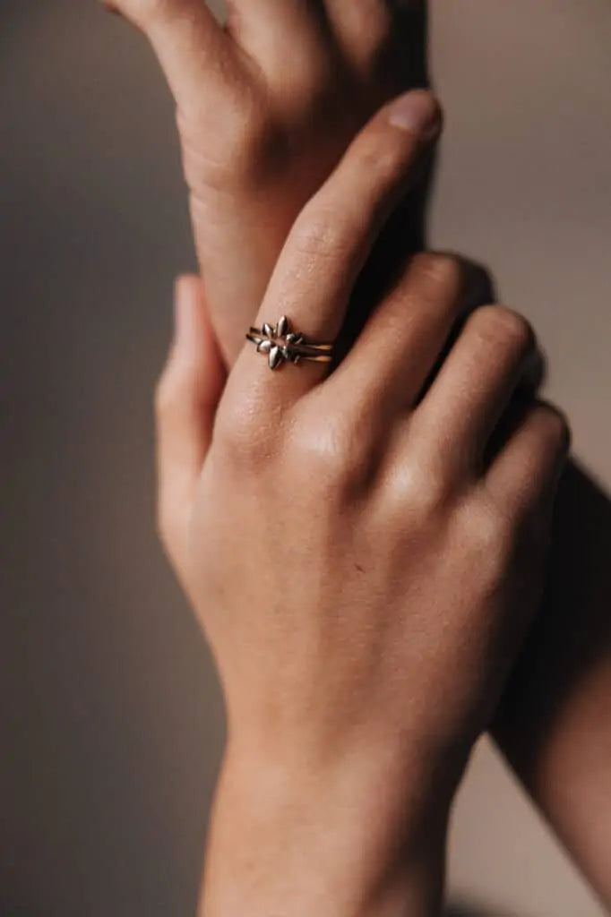 Jyoti Fair Works womens vegan Ring Paudha Brass