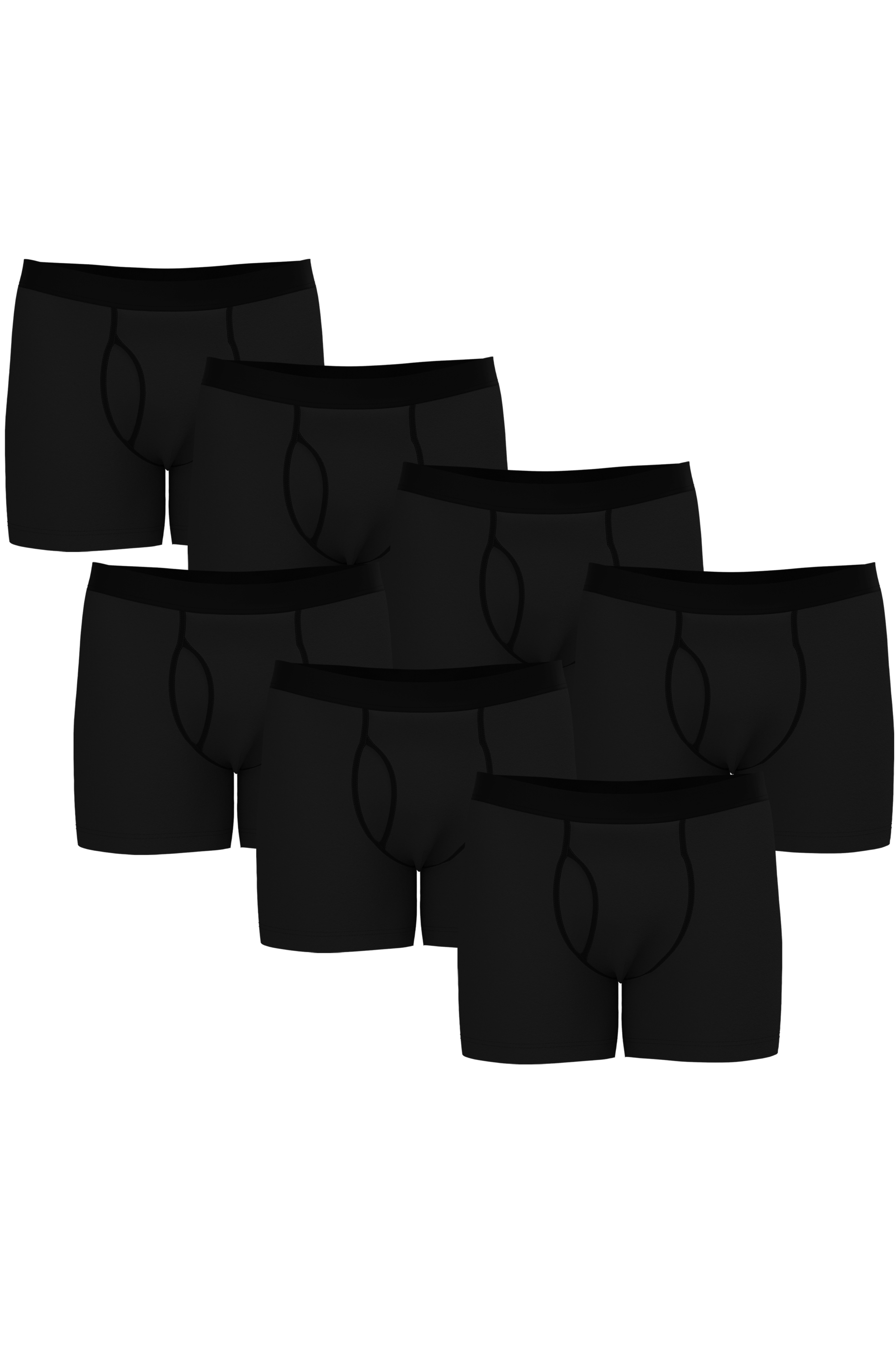 Albero Natur Herren vegan Multipack 7x Boxershorts Schwarz