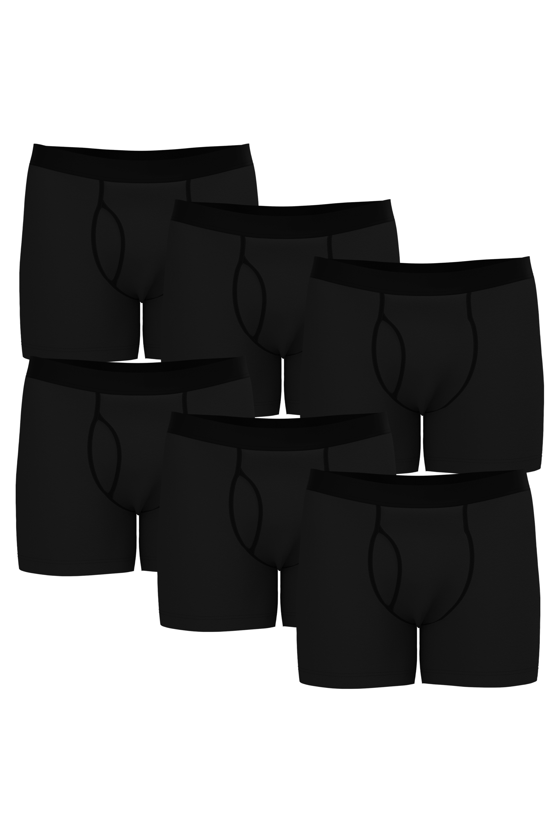 93873 - Herren vegan Multipack 6x Boxershorts Schwarz