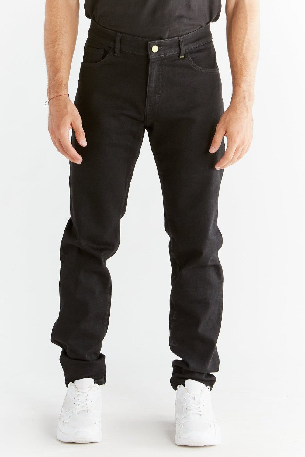 Evermind Herren vegan Jeans Slim Fit Coal Schwarz