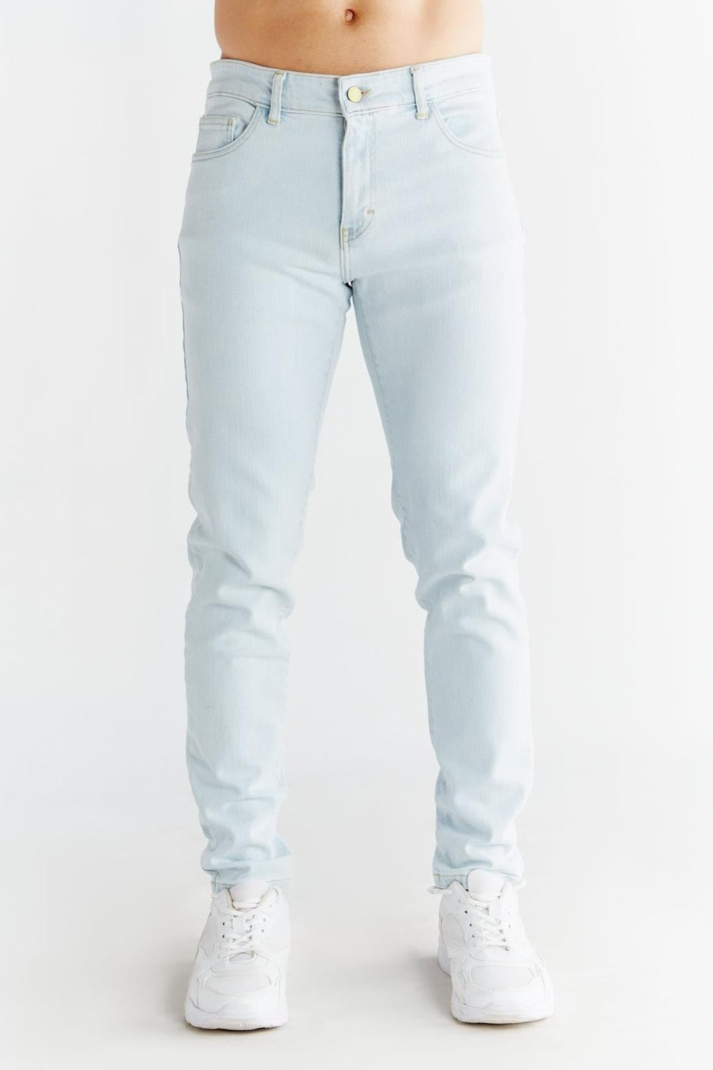 Evermind Herren vegan Jeans Slim Fit Eisblau