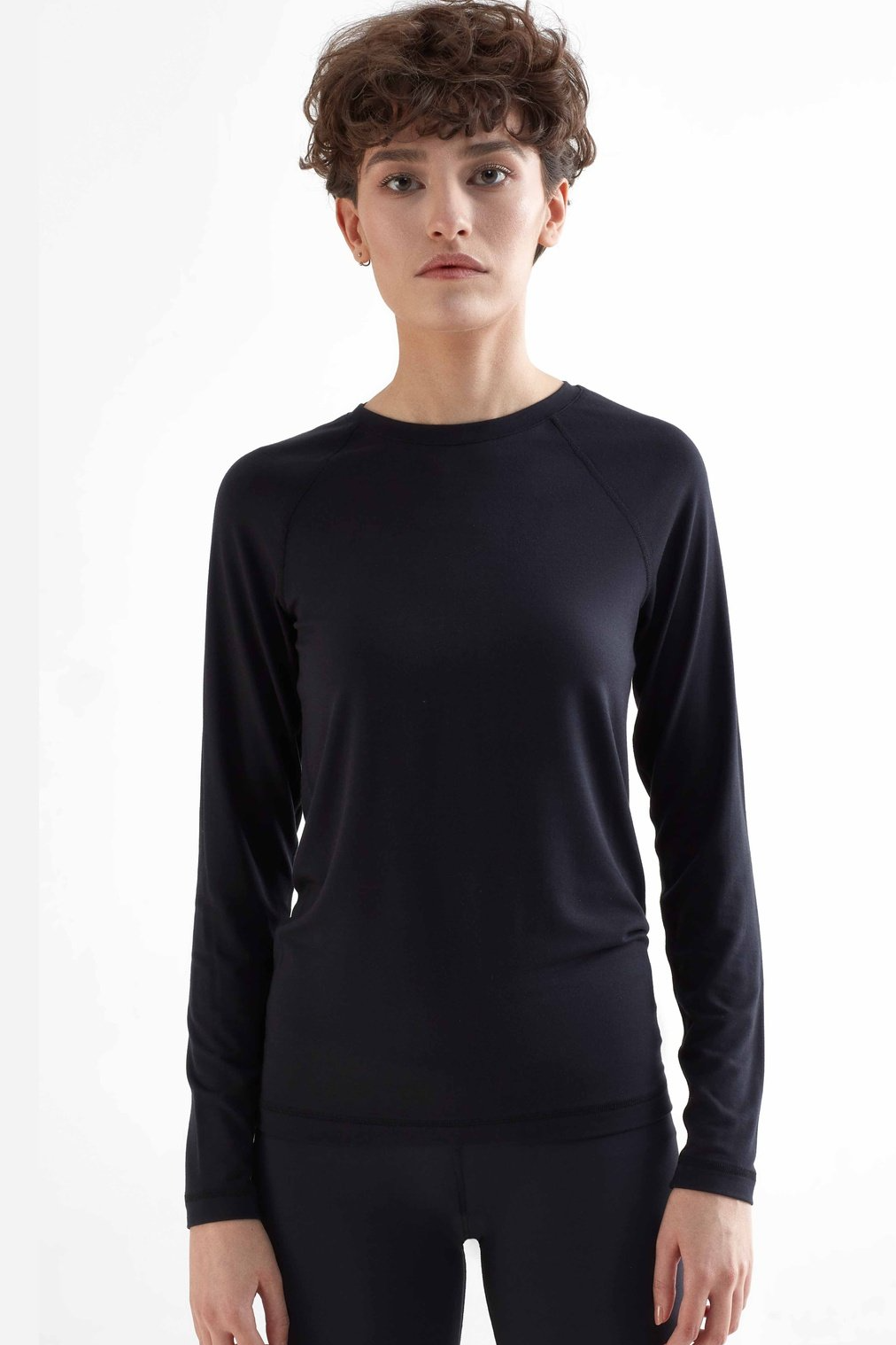True North womens vegan T-Shirt Long Sleeve Active Black
