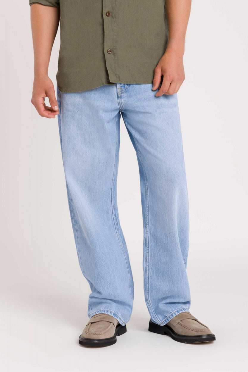 Kings of Indigo Herren vegan Jeans Noah Washed Blau Reef Super Light