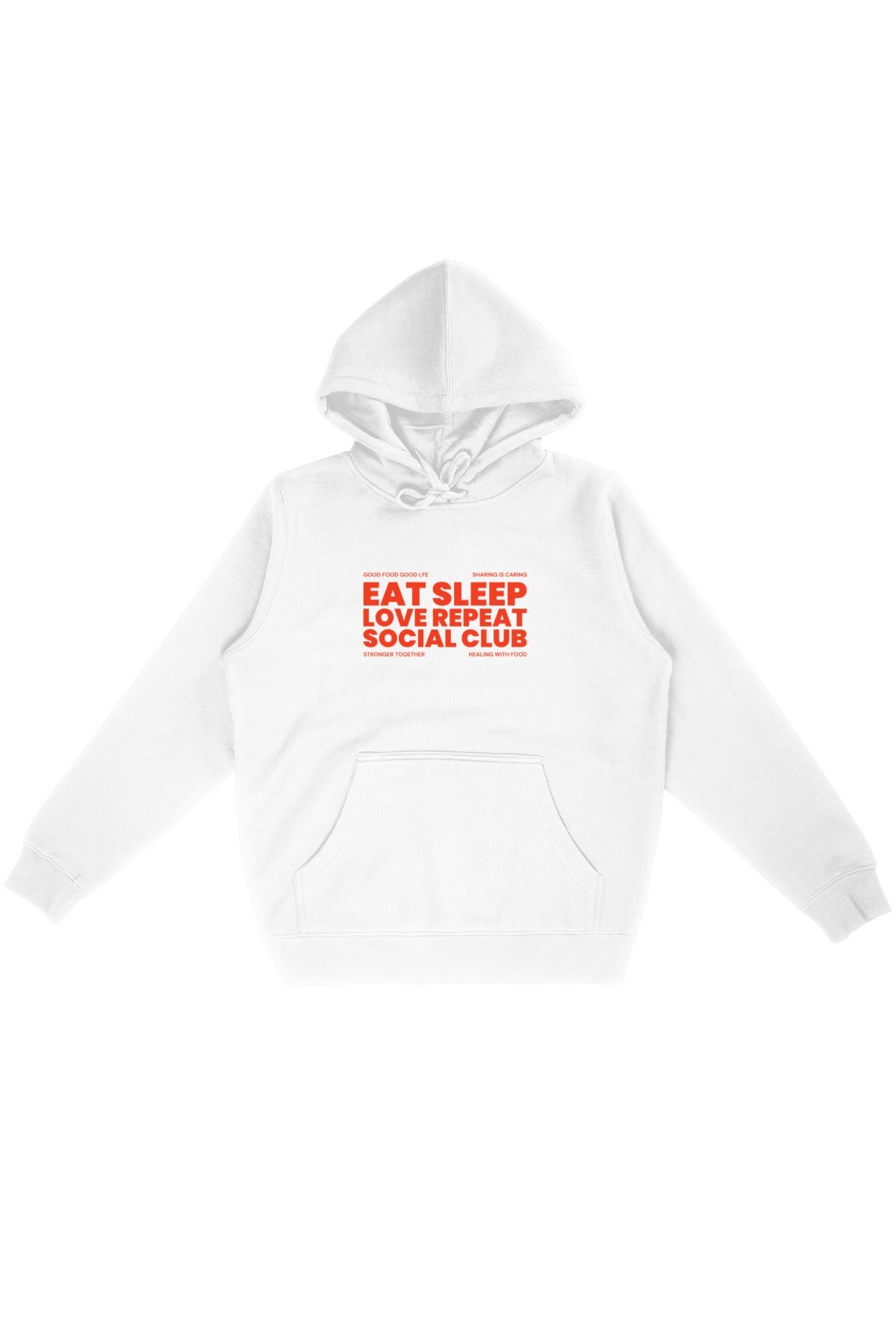 Oat Milk Club Damen vegan Hoodie Eat Sleep Love Repeat WeiÃŸ