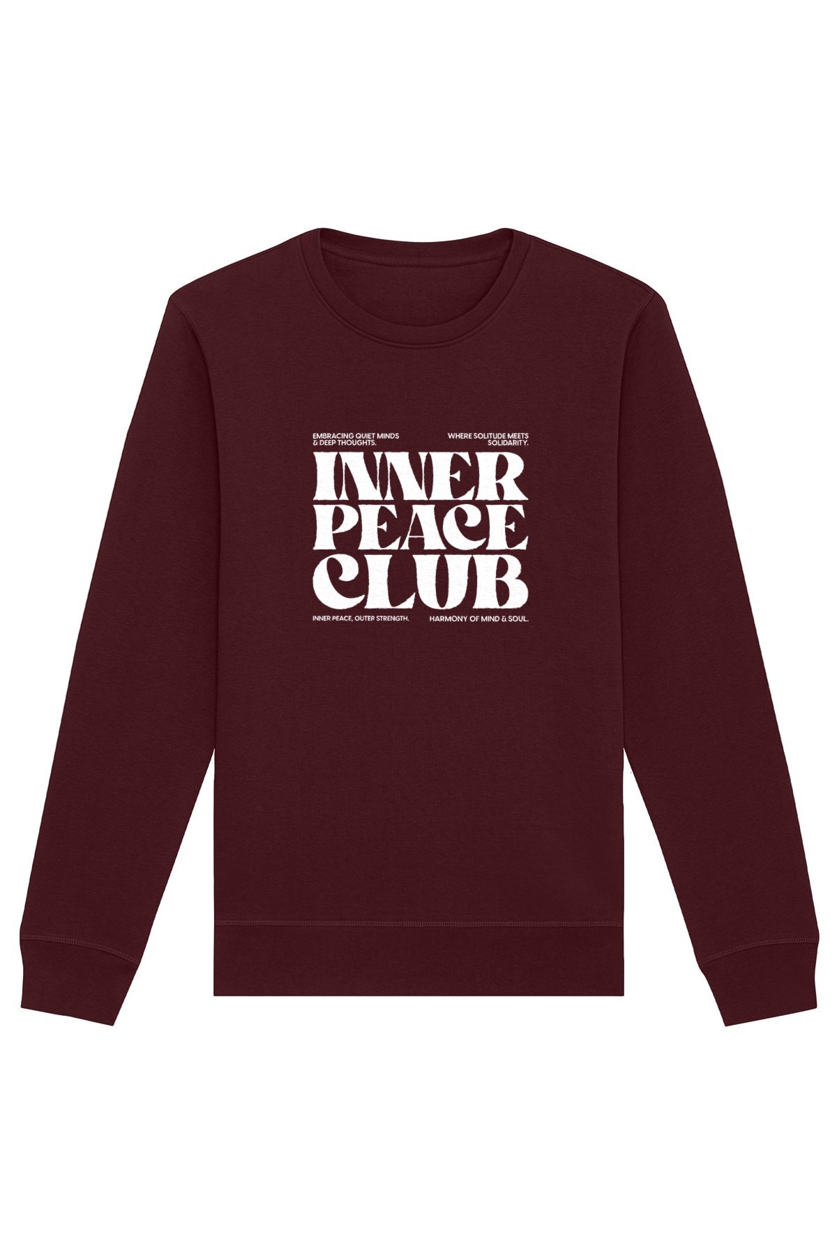 Oat Milk Club Damen vegan Sweatshirt Inner Peace Club Burgundy