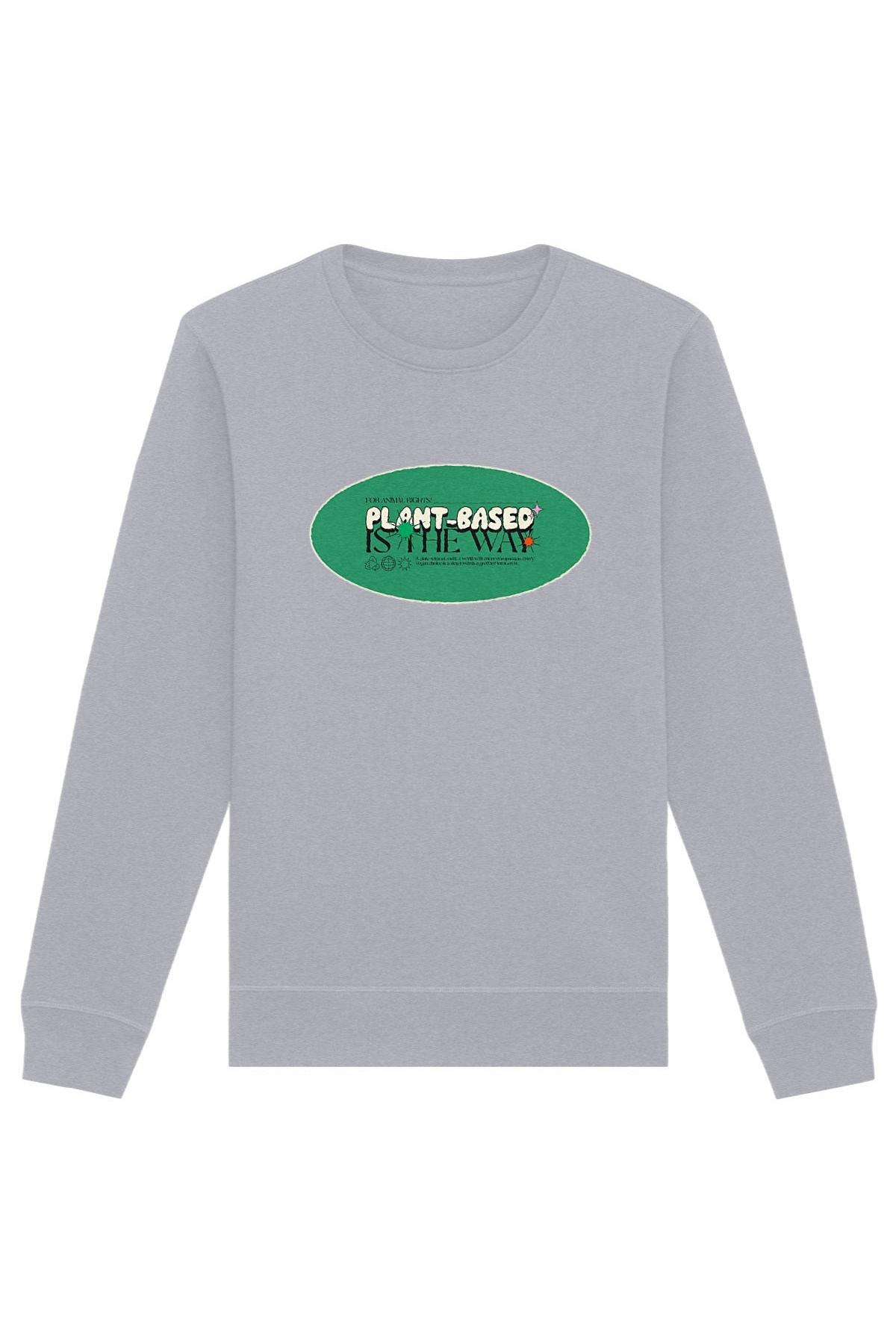 Oat Milk Club Damen vegan Sweatshirt Plant-Based Is The Way Heather Grey