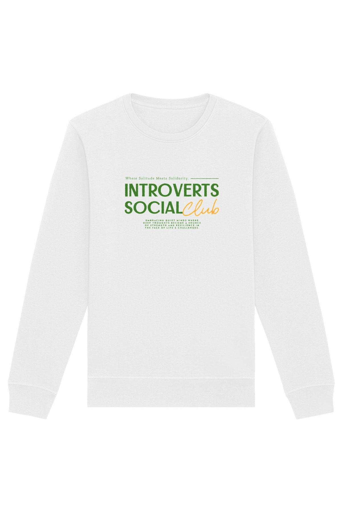 Oat Milk Club Damen vegan Sweatshirt Introverts Social Club WeiÃŸ