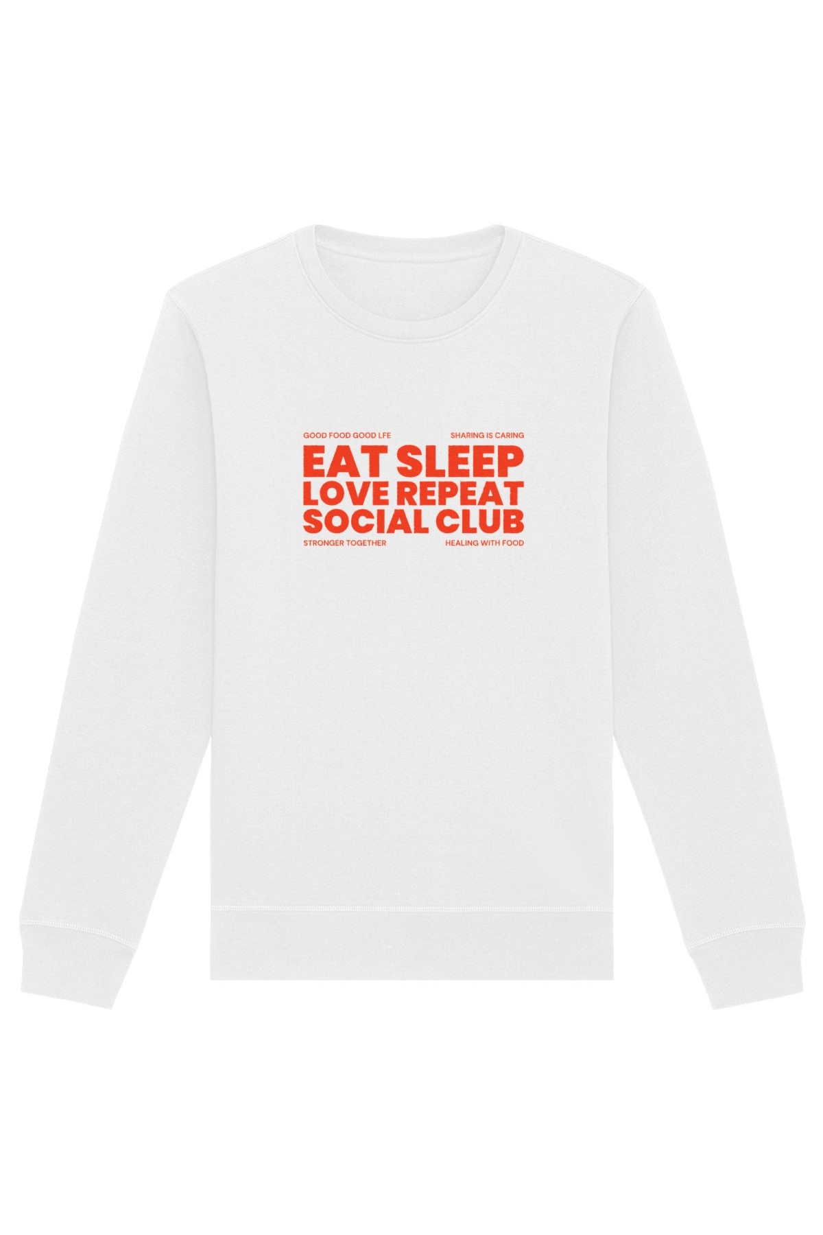Oat Milk Club Damen vegan Sweatshirt Eat Sleep Love Repeat WeiÃŸ