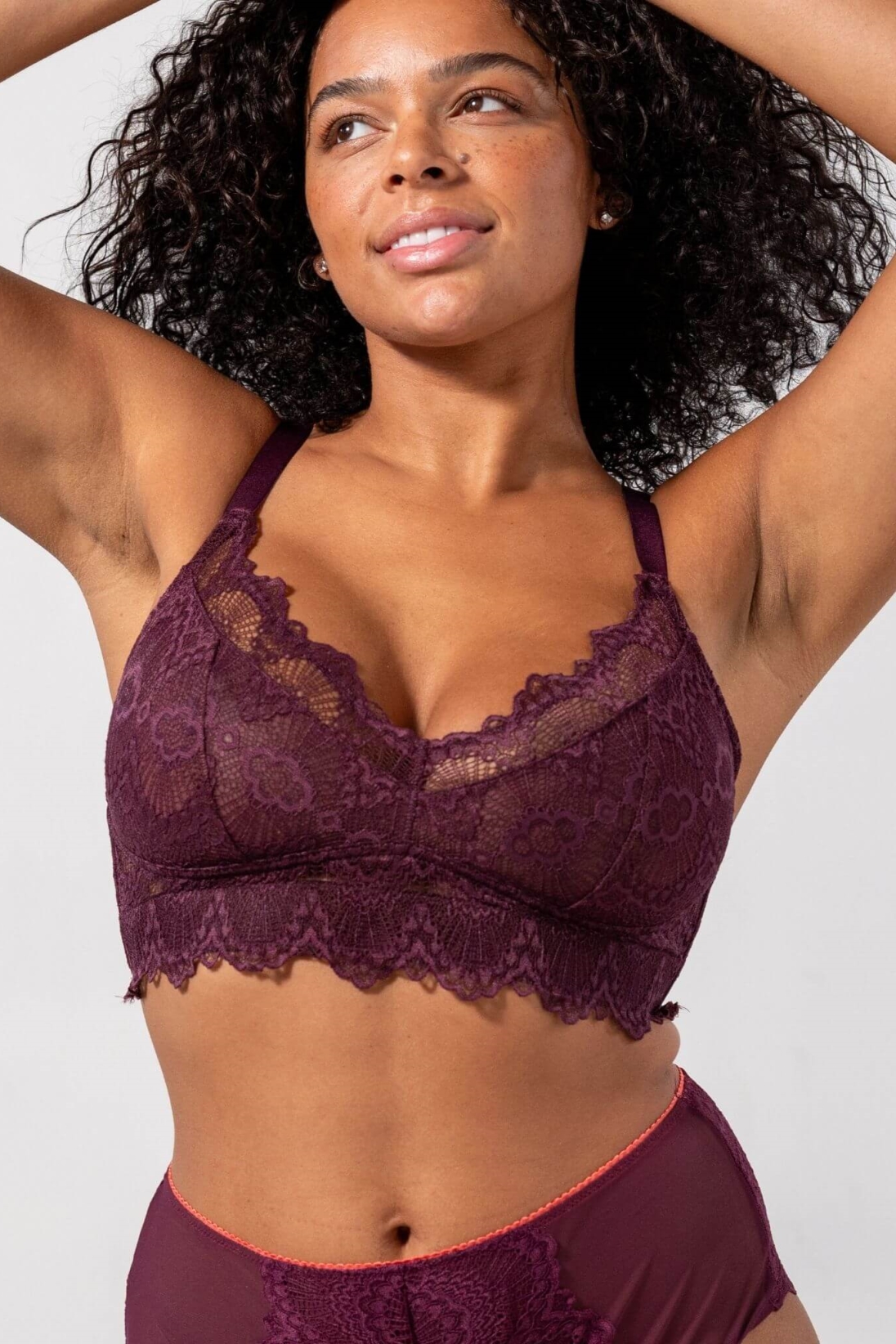 Understatement Damen vegan Bh Unterstützung Spitze Kirsche