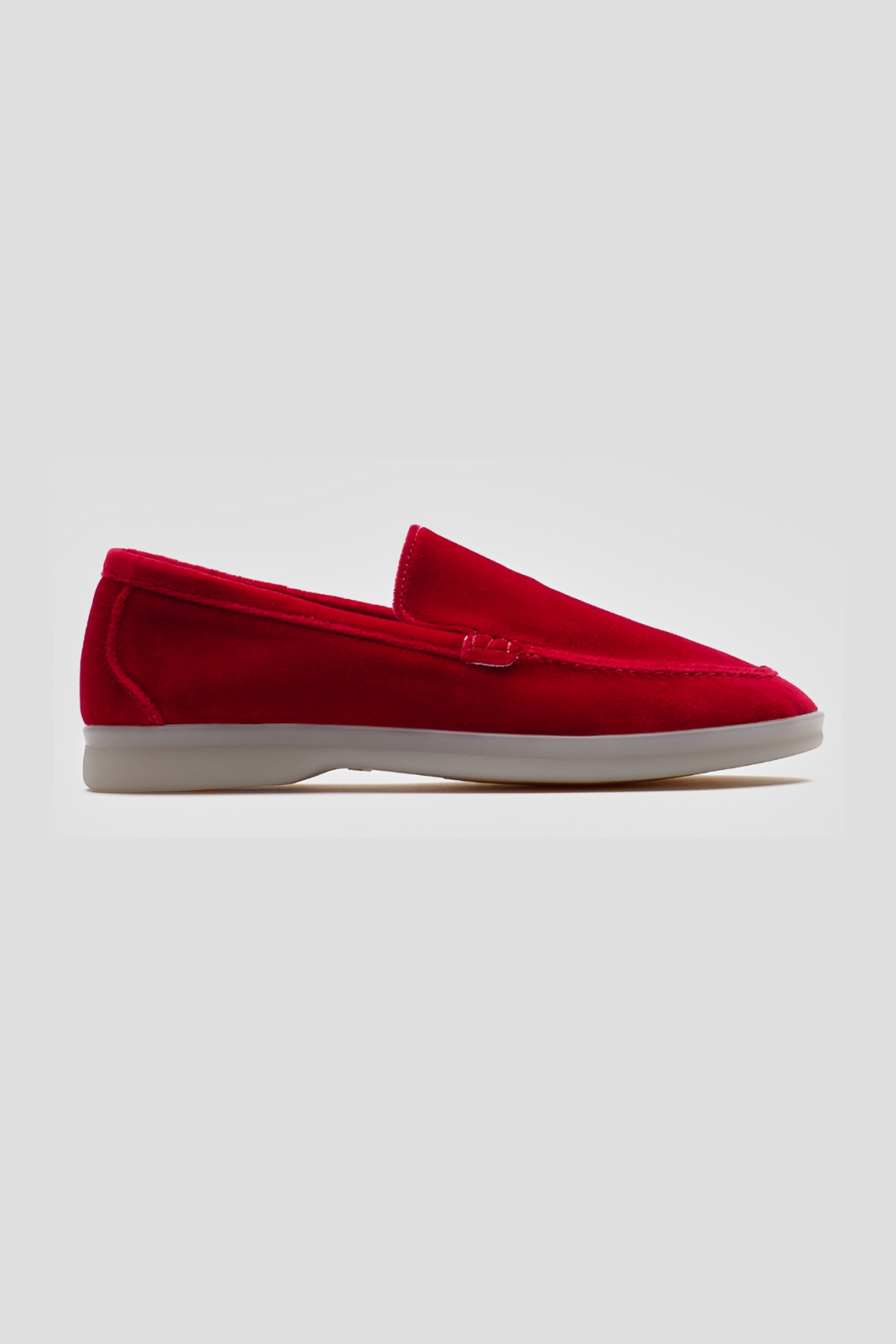 Solari Milano Damen vegan Loafer Samt Rot