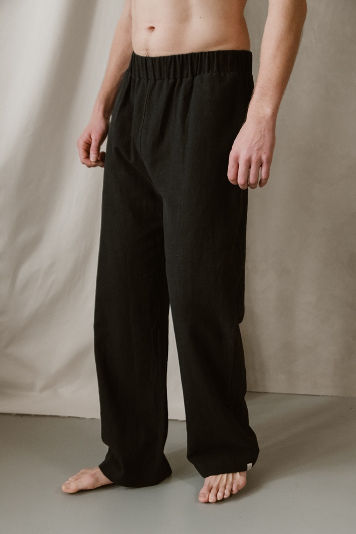 Image of The View Yoga mannen vegan Broek Heren Teya Zwart