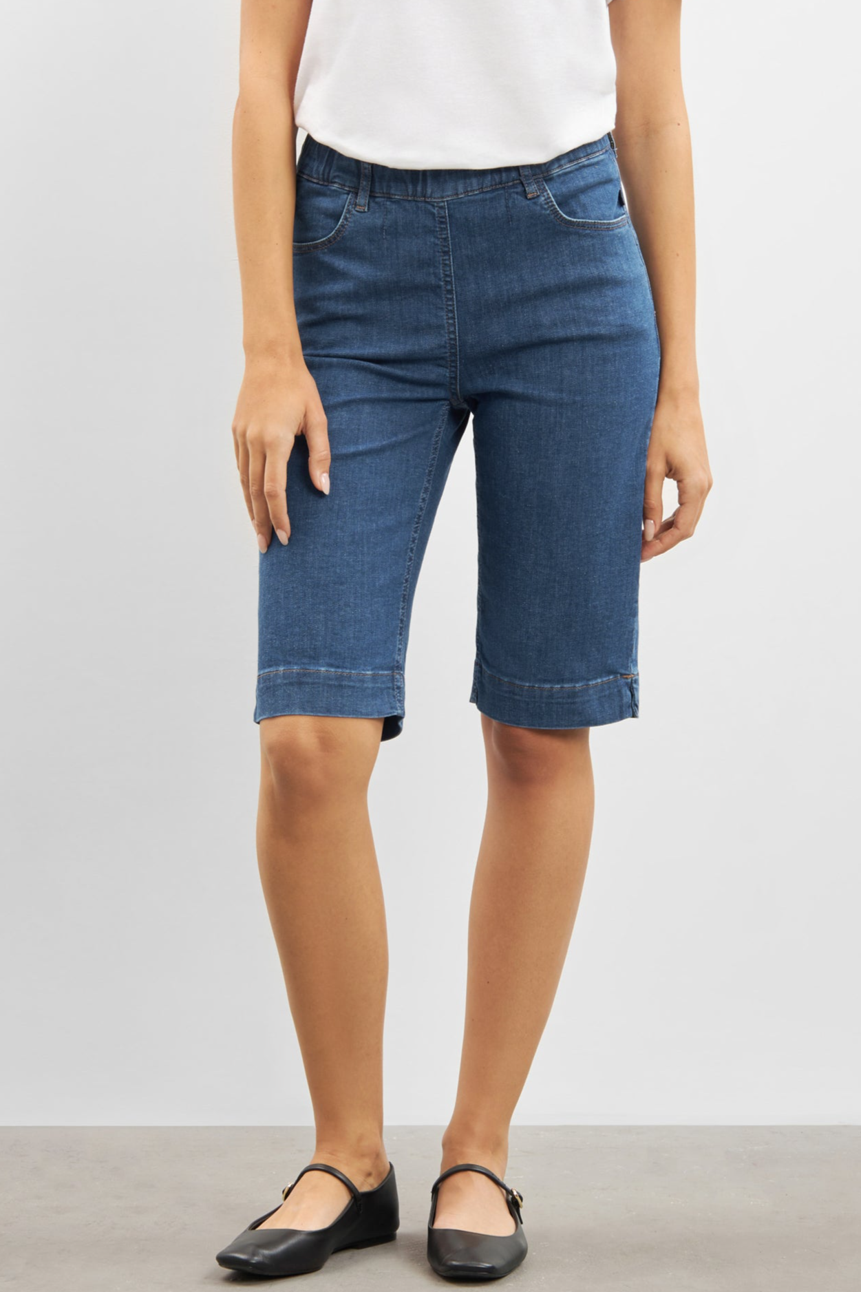 LAURIE Damen vegan Shorts Regular Kelly Blue Denim