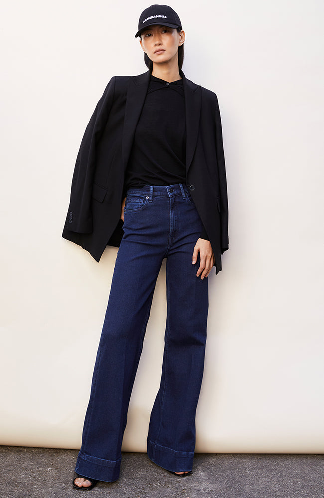 ARMEDANGELS Damen vegan Jeans Weites Bein Murliaa Polar Dunkelblau