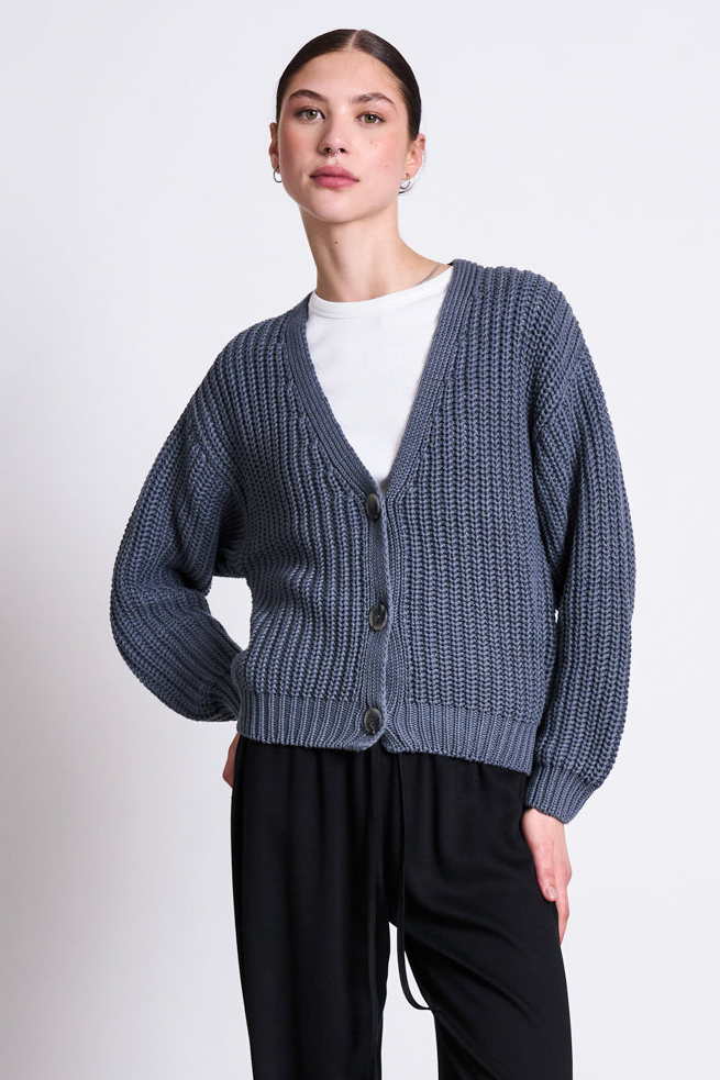 JAN 'N JUNE Damen vegan Chunky Strickjacke Lena Turbulence