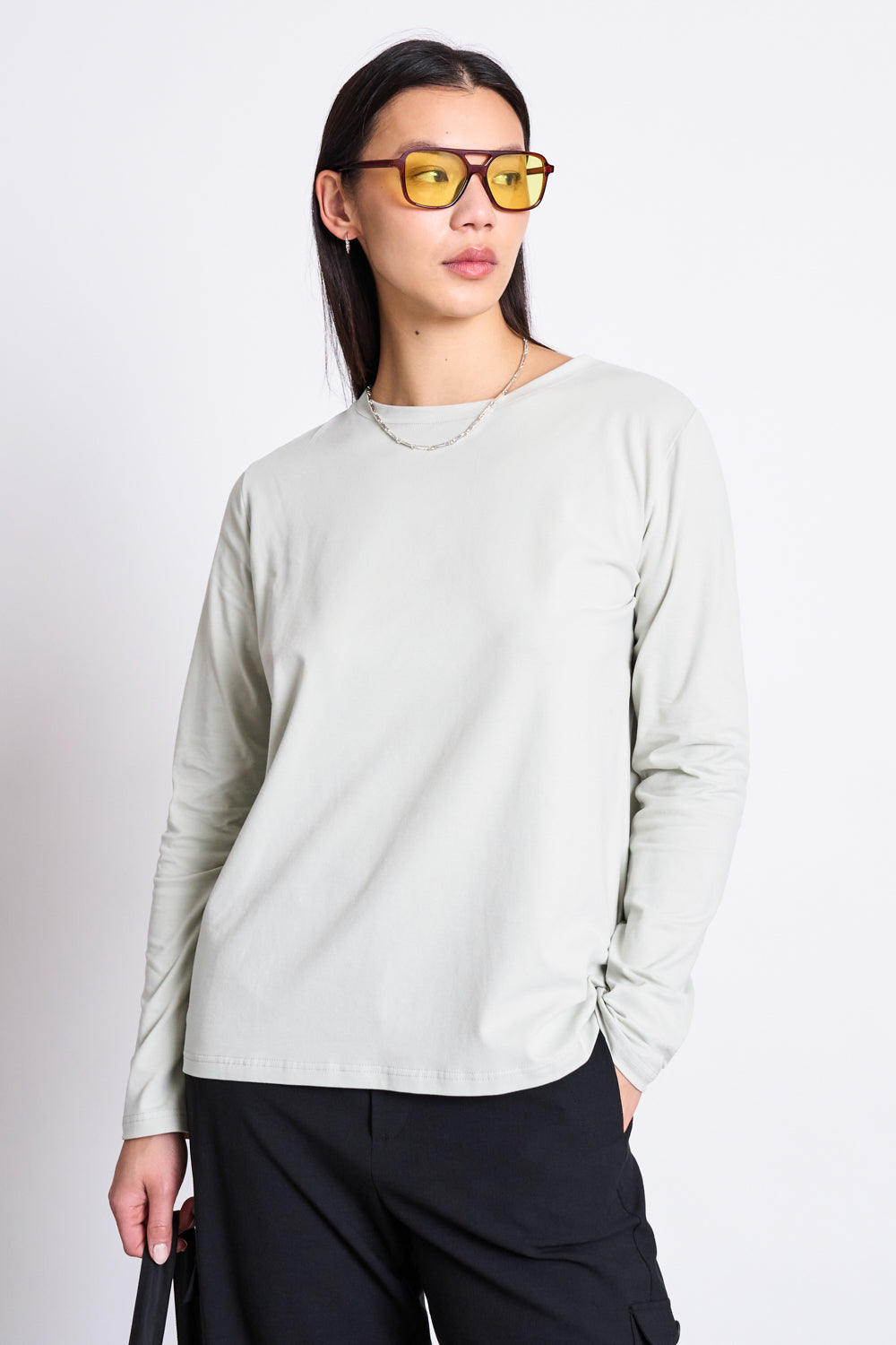 Image of JAN 'N JUNE dames vegan Geborstelde Longsleeve Boy Vintage Lace