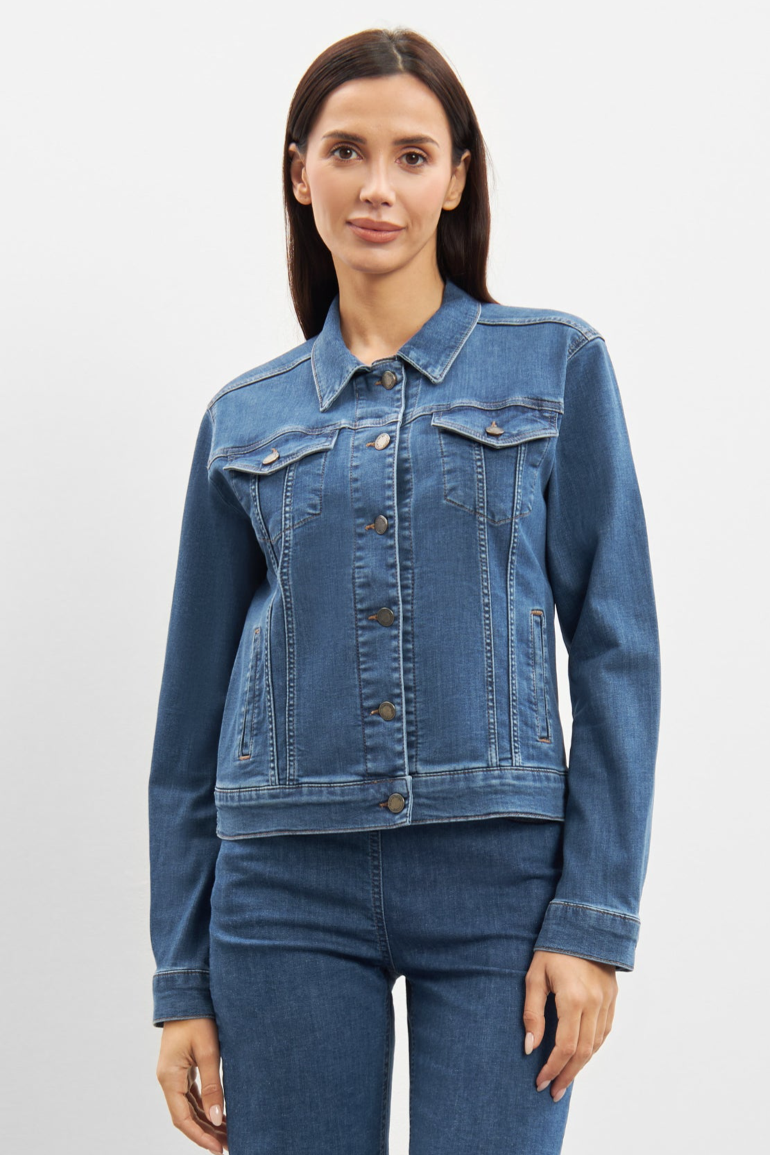 95778 - Damen vegan Jeansjacke Ls Marie Blue Denim