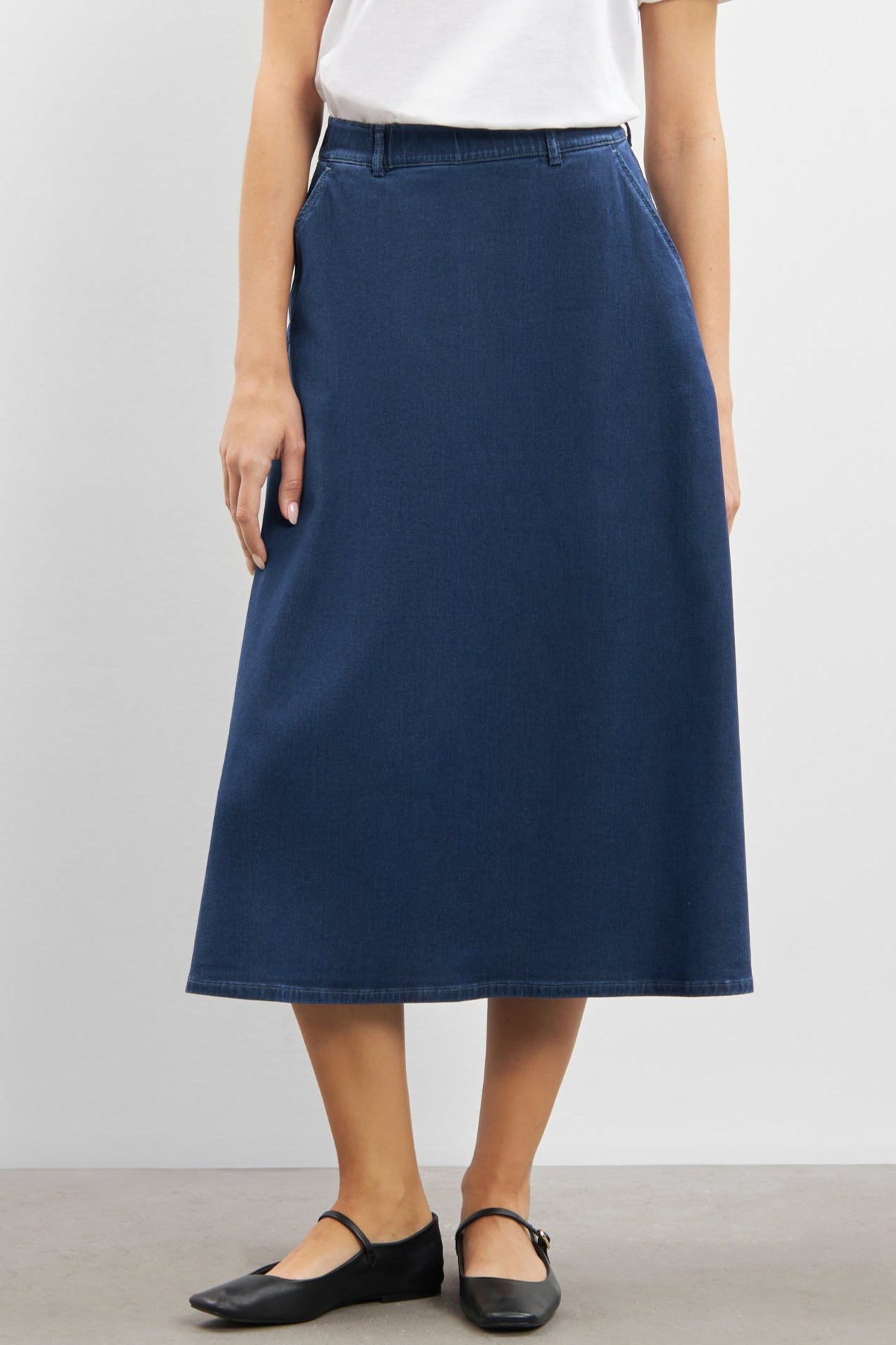 LAURIE Damen vegan Rock Asta Medium Blue Denim