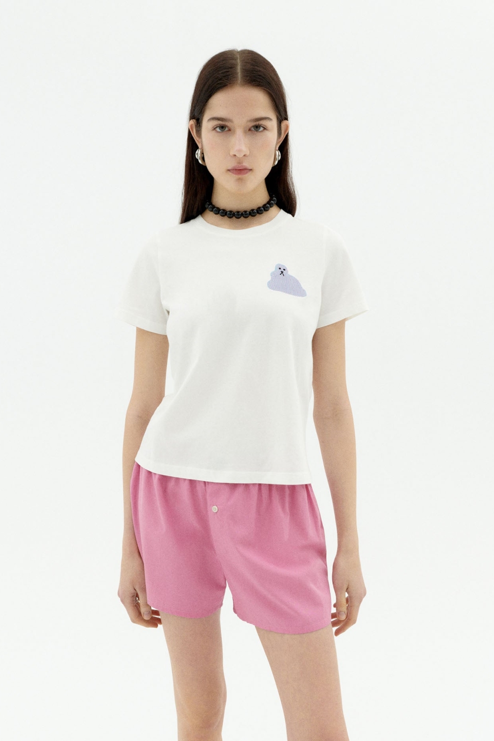 Image of Thinking MU dames vegan T-Shirt Bluedog Ida Wit
