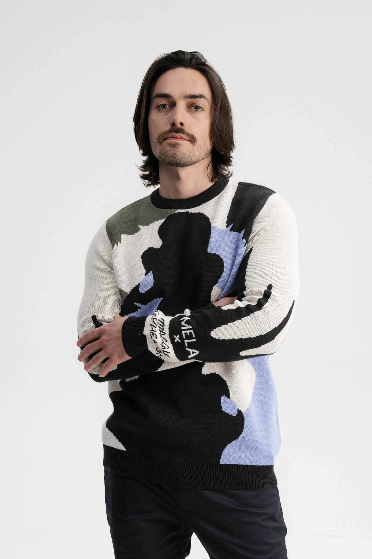 MELA Herren vegan Pullover Artist Edition Maggie Multicolor