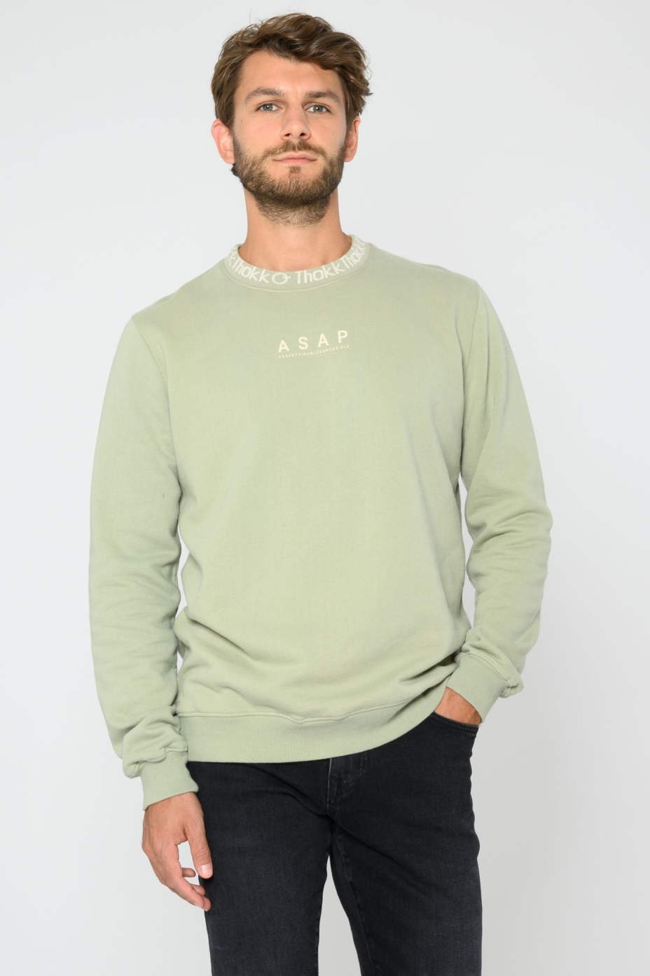 ThokkThokk men vegan Sweatshirt Asap Green