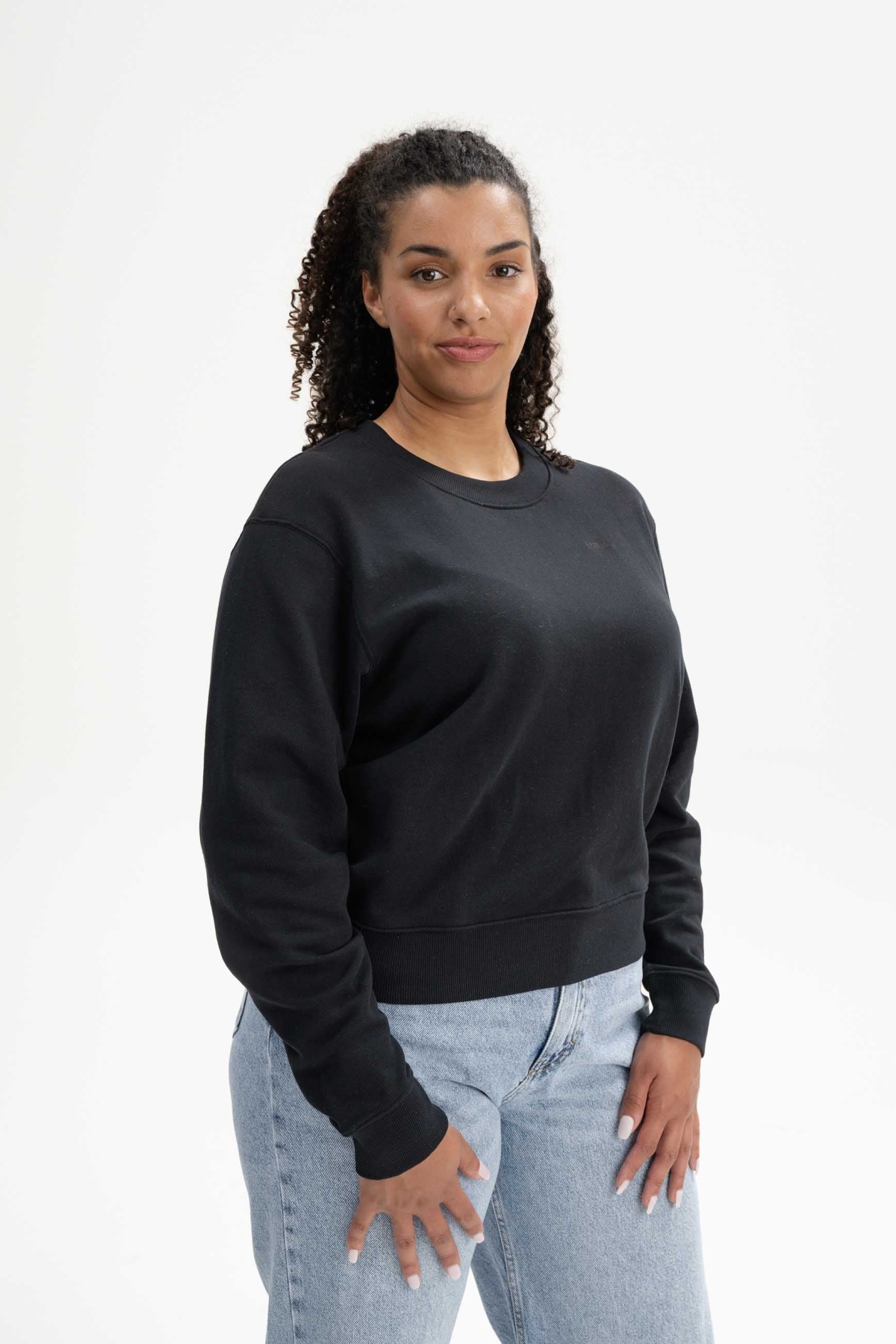 MELA Damen vegan Sweatshirt Rati Schwarz