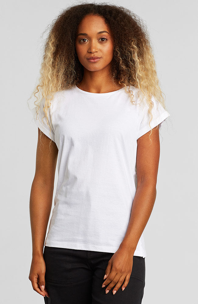 DEDICATED womens vegan T-Shirt Visby Base White