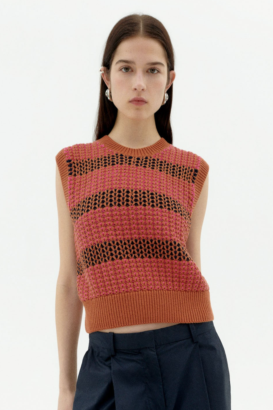 Thinking MU Damen vegan Strickweste Aria Multicolour