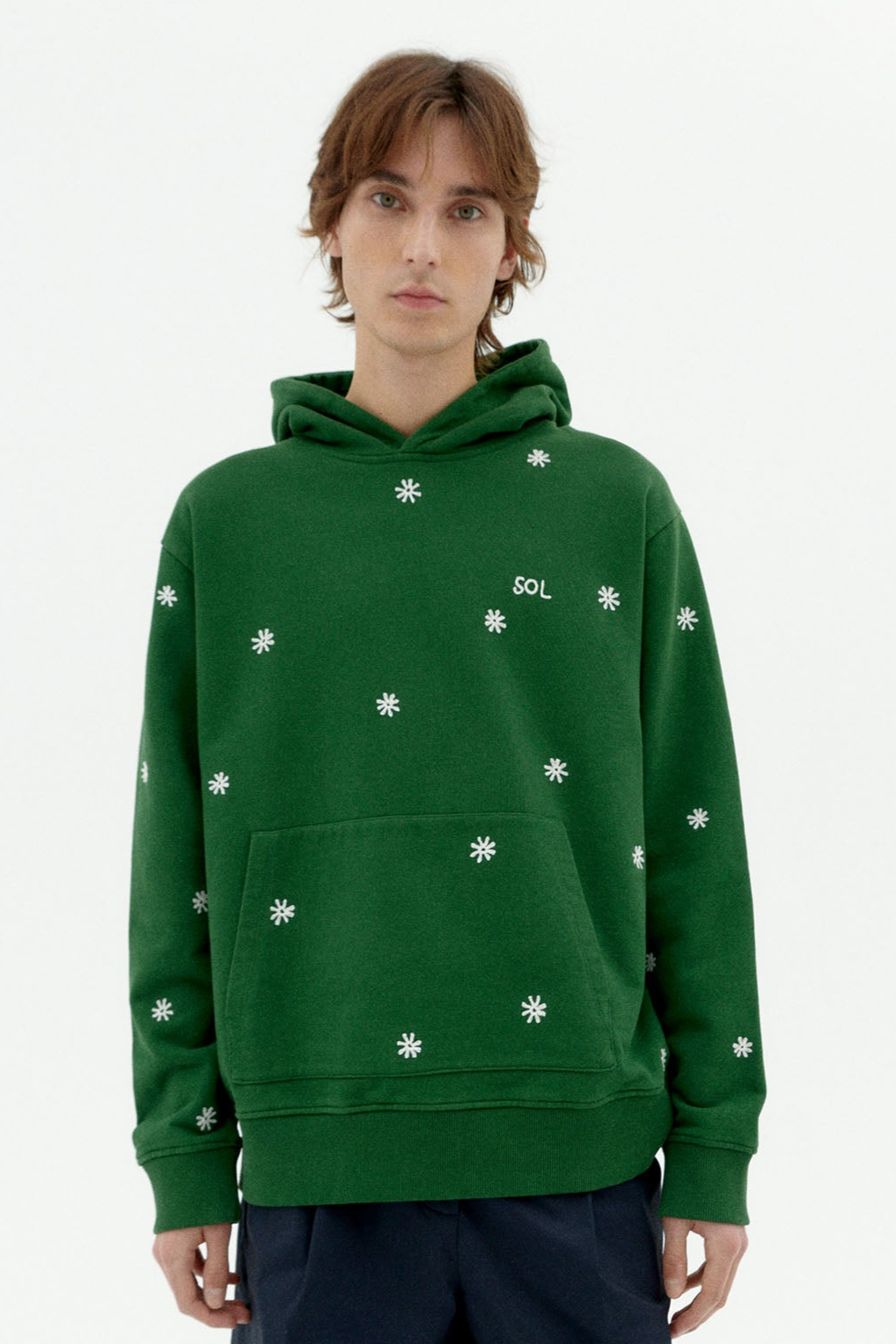 Thinking mu Herren vegan Sweatshirt Mit Kapuze Solsol Simon GrÃ¼n