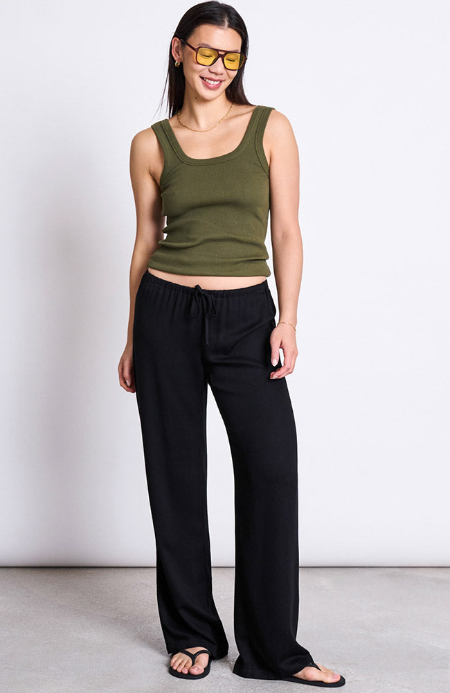 Image of JAN 'N JUNE dames vegan Broek Strath Zwart