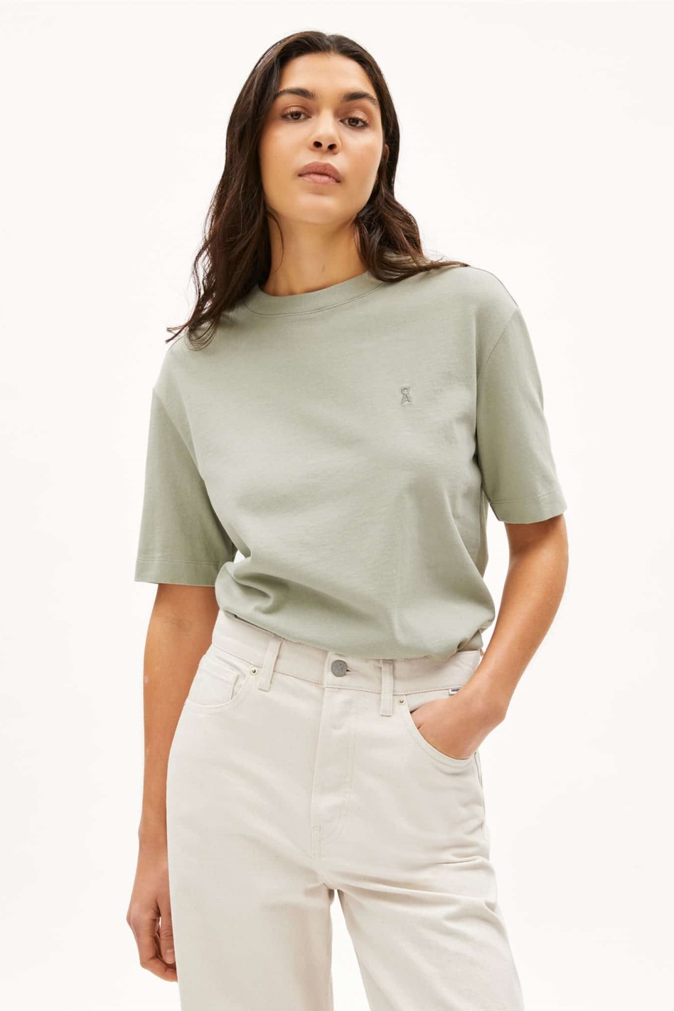 ARMEDANGELS womens vegan T-Shirt Tarjaa Green