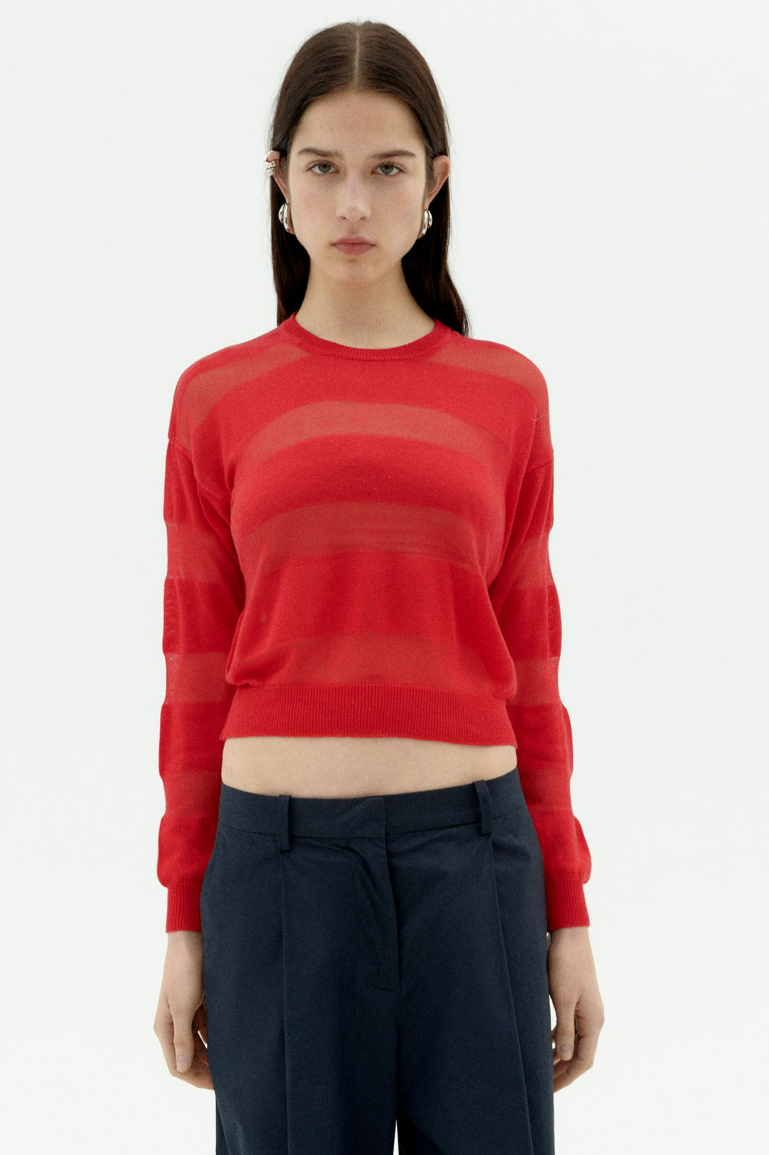 Thinking mu Damen vegan Strickpullover Jersey Be Red