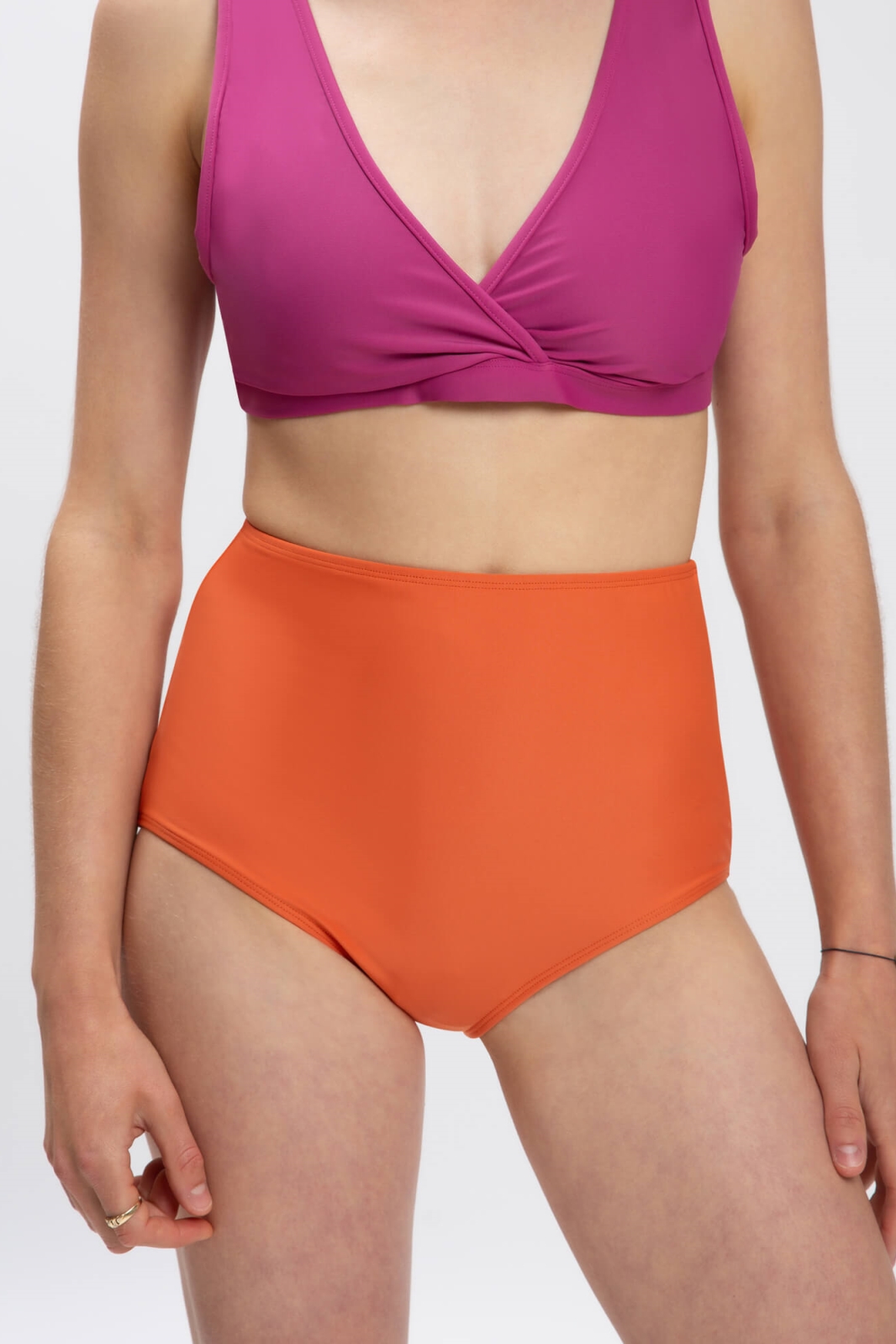 MATONA Damen vegan Bikiniunterteil Koralle/Dunkelorange