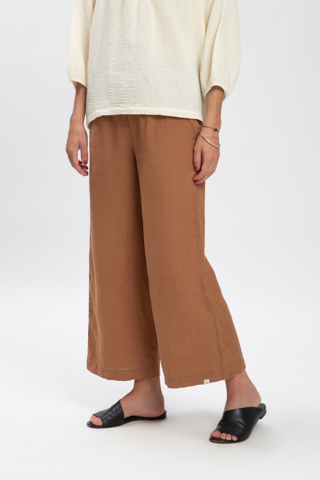 MATONA Damen vegan Culotte Hose Kaffeebraun