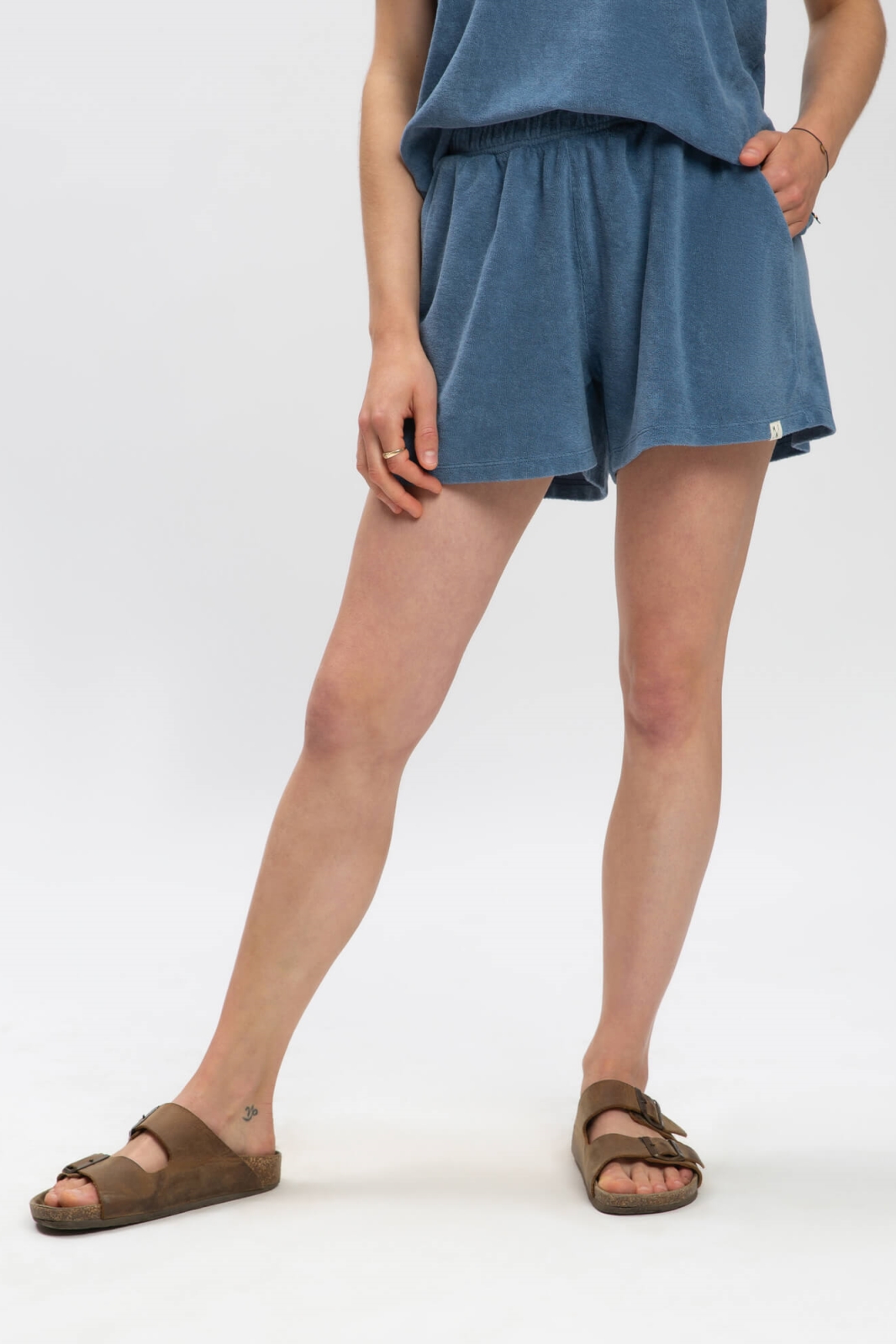 MATONA Damen vegan Frotteeshorts Dusk Blue