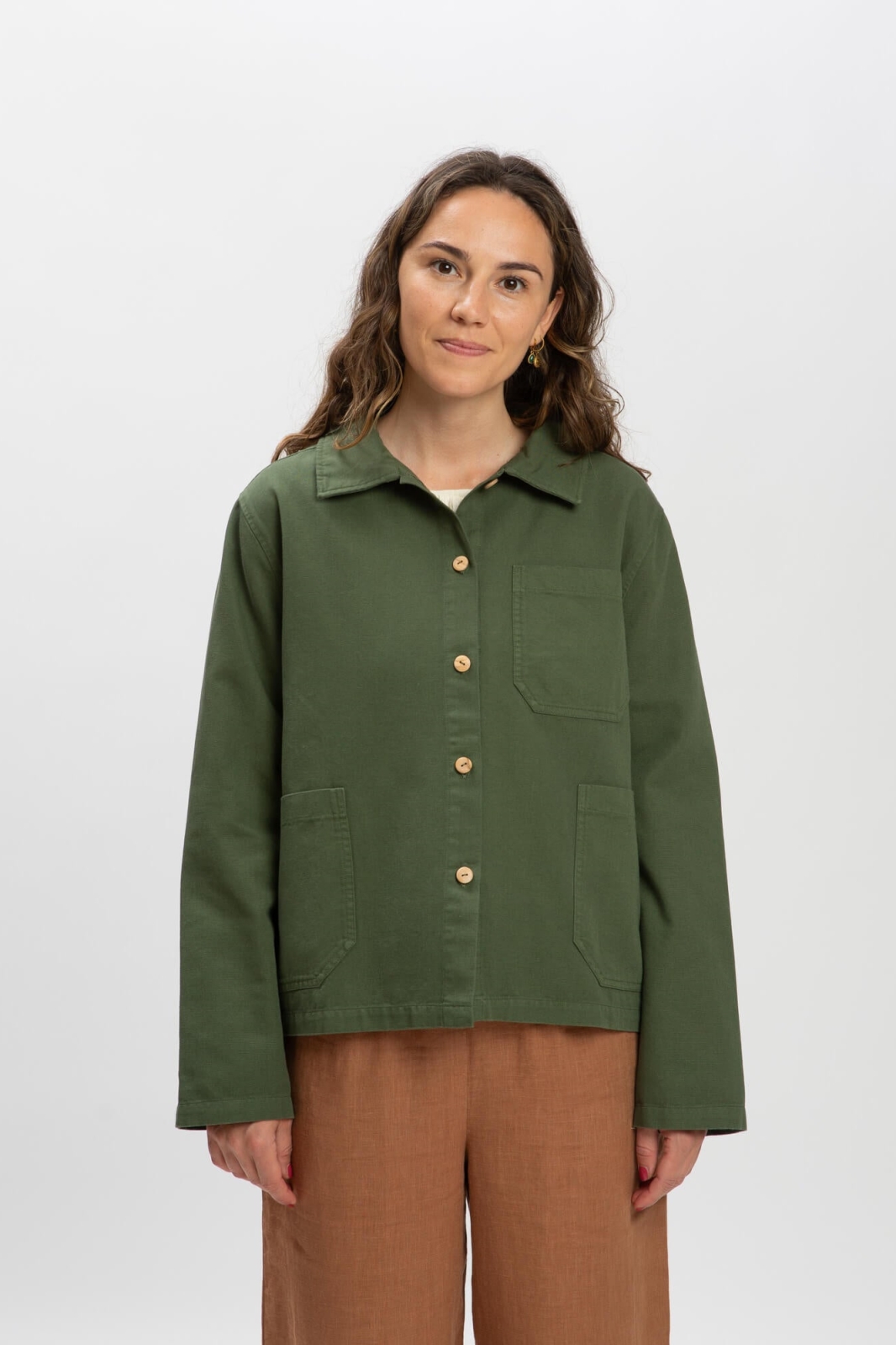 MATONA Damen vegan Jacke Twill Klassisch Artischockengrün