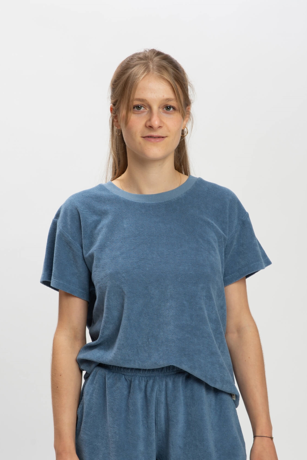 MATONA Damen vegan Frottee T-Shirt Dusk Blue