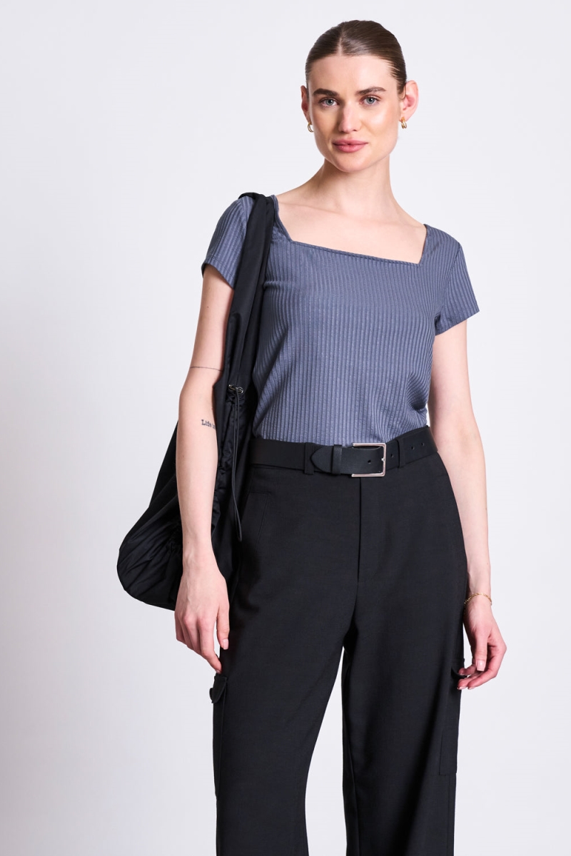 Image of JAN 'N JUNE dames vegan T-Shirt Arima Turbulence Blauw