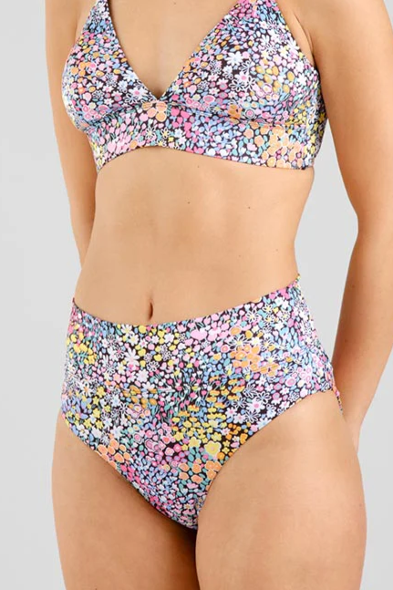 DEDICATED womens vegan Bikini Bottom Slite Meadow Flowers