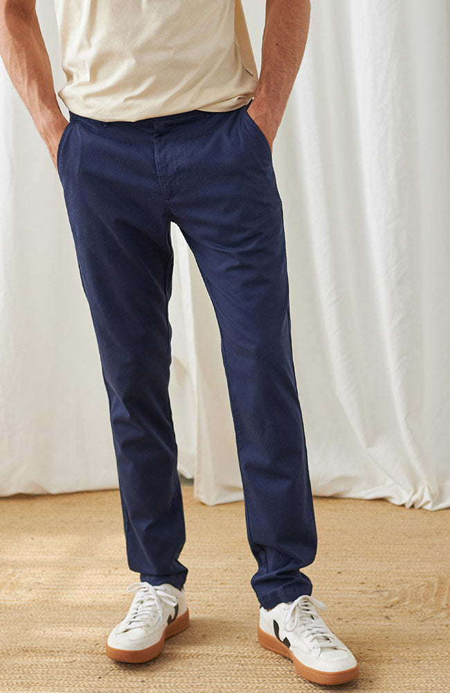 TWOTHIRDS Herren vegan Chino-Hose Yapes Marineblau