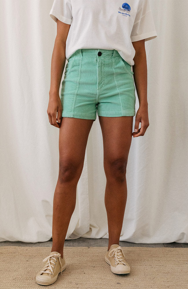 TWOTHIRDS Damen vegan Kurze Rippe Kakadu Mint Leaf