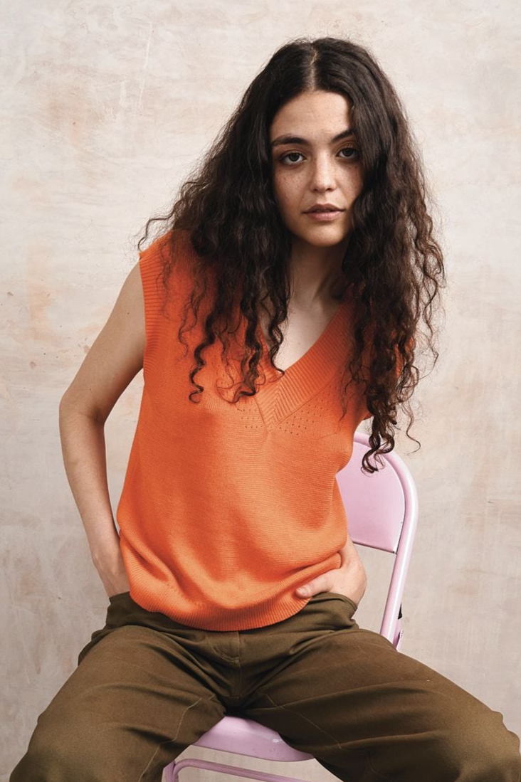 KOMODO Damen vegan Weste Sander Orange