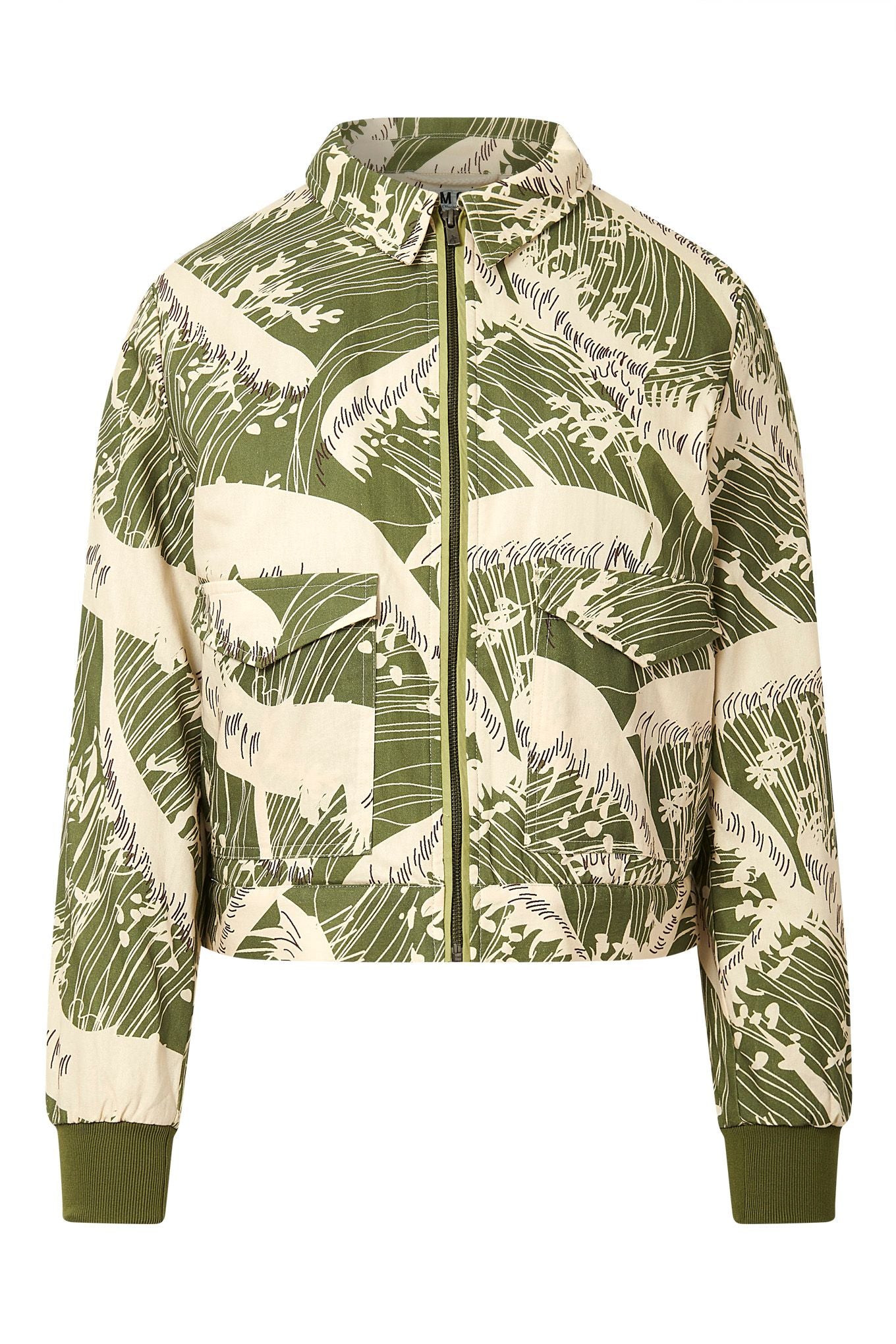 Image of KOMODO dames vegan Bomber Vivi Print Wave Groen