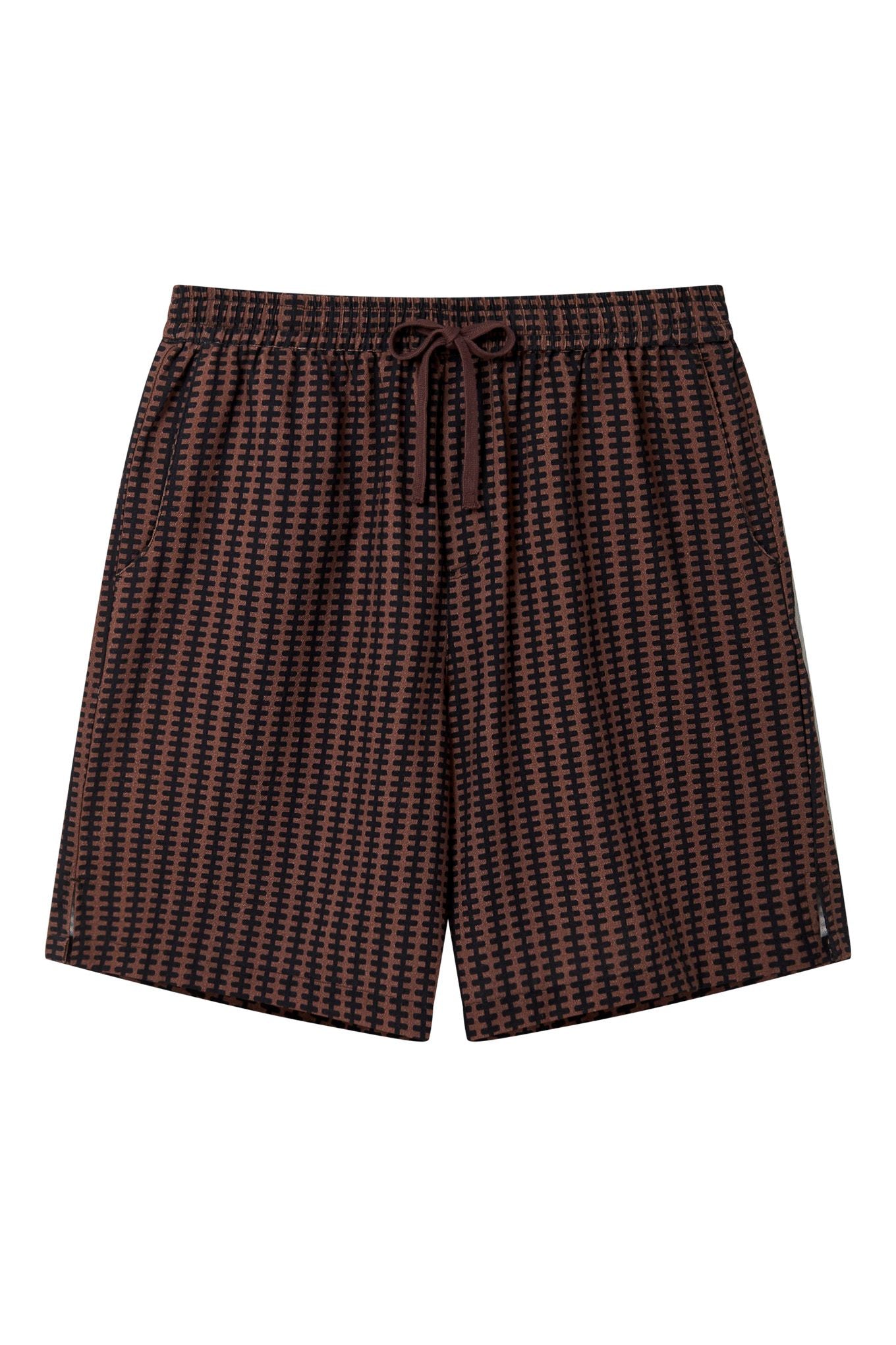 KOMODO Herren vegan Shorts Jerry Stripe Braun