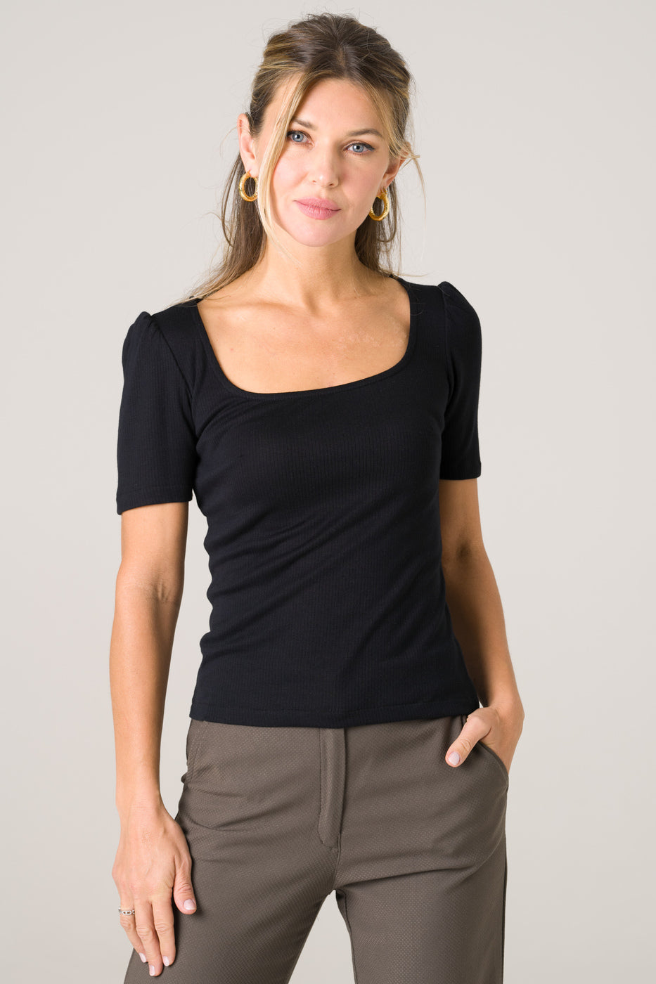 98359 - Damen vegan T-Shirt Hoya Schwarz