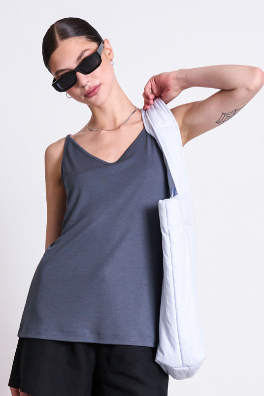 Image of JAN 'N JUNE dames vegan Slip Top Driehoek Stromingsturbulentie