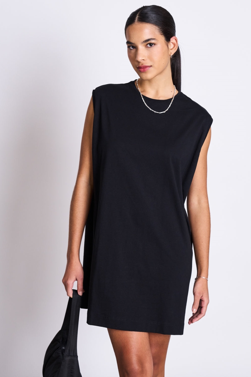 JAN 'N JUNE Damen vegan Minikleid Naniti Schwarz
