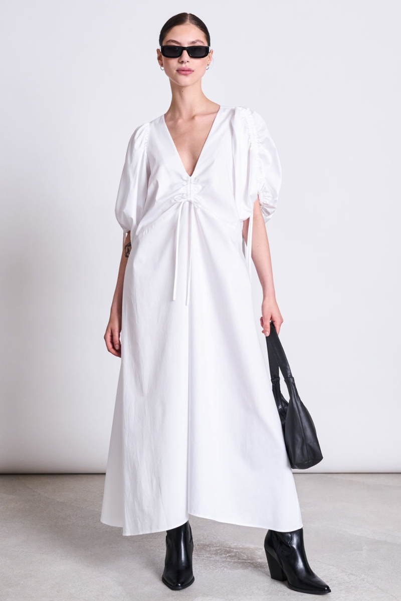JAN N JUNE JAN 'N JUNE Damen vegan Maxikleid Dans WeiÃŸ