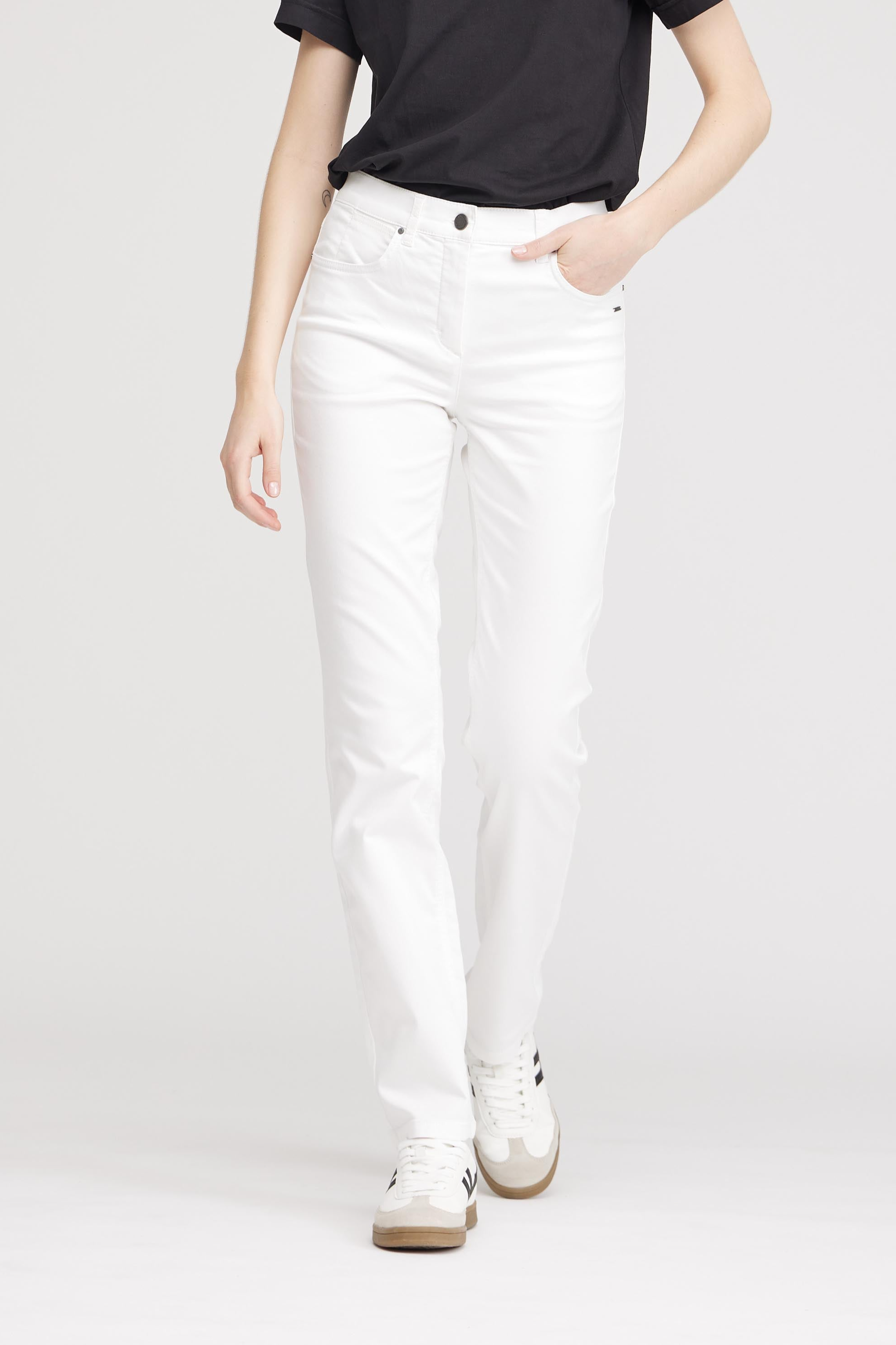 LAURIE Damen vegan Hose Charlotte Regular Ml WeiÃŸ