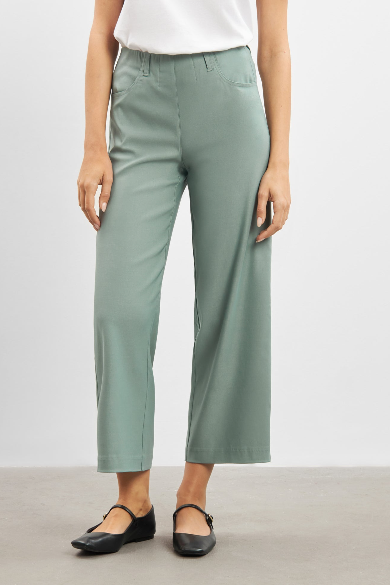 LAURIE Damen vegan Hose Donna Loose Crop Sage