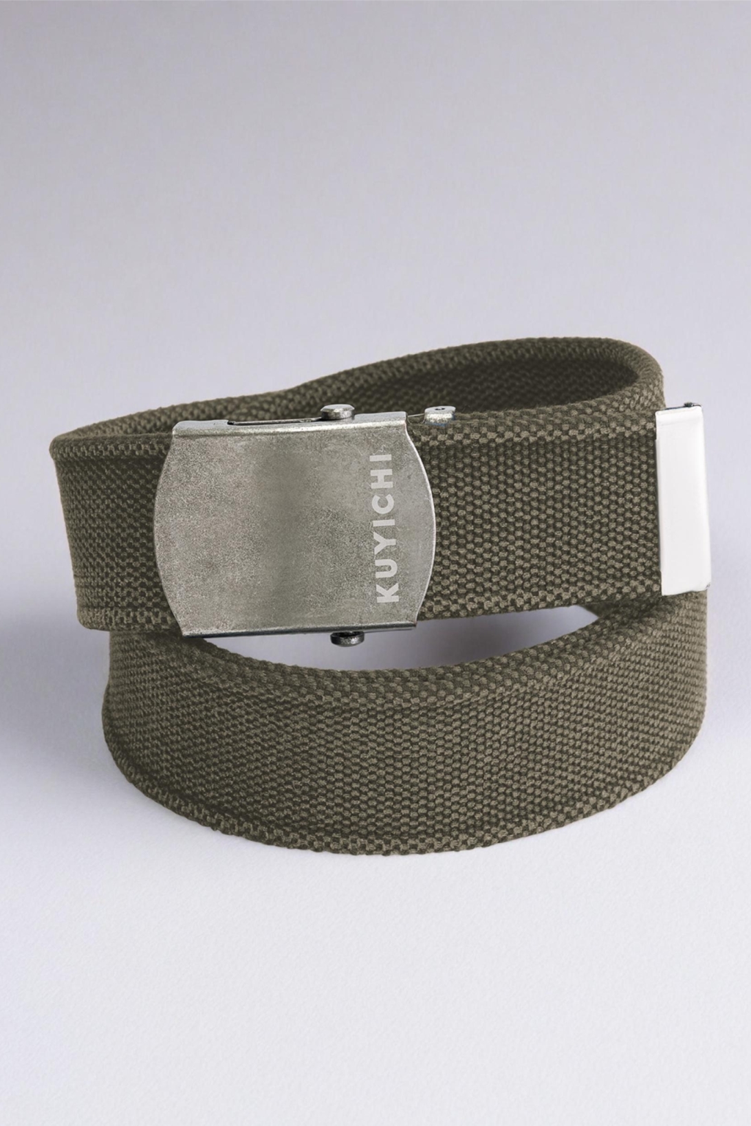 Kuyichi men vegan Belt Slider Army Green